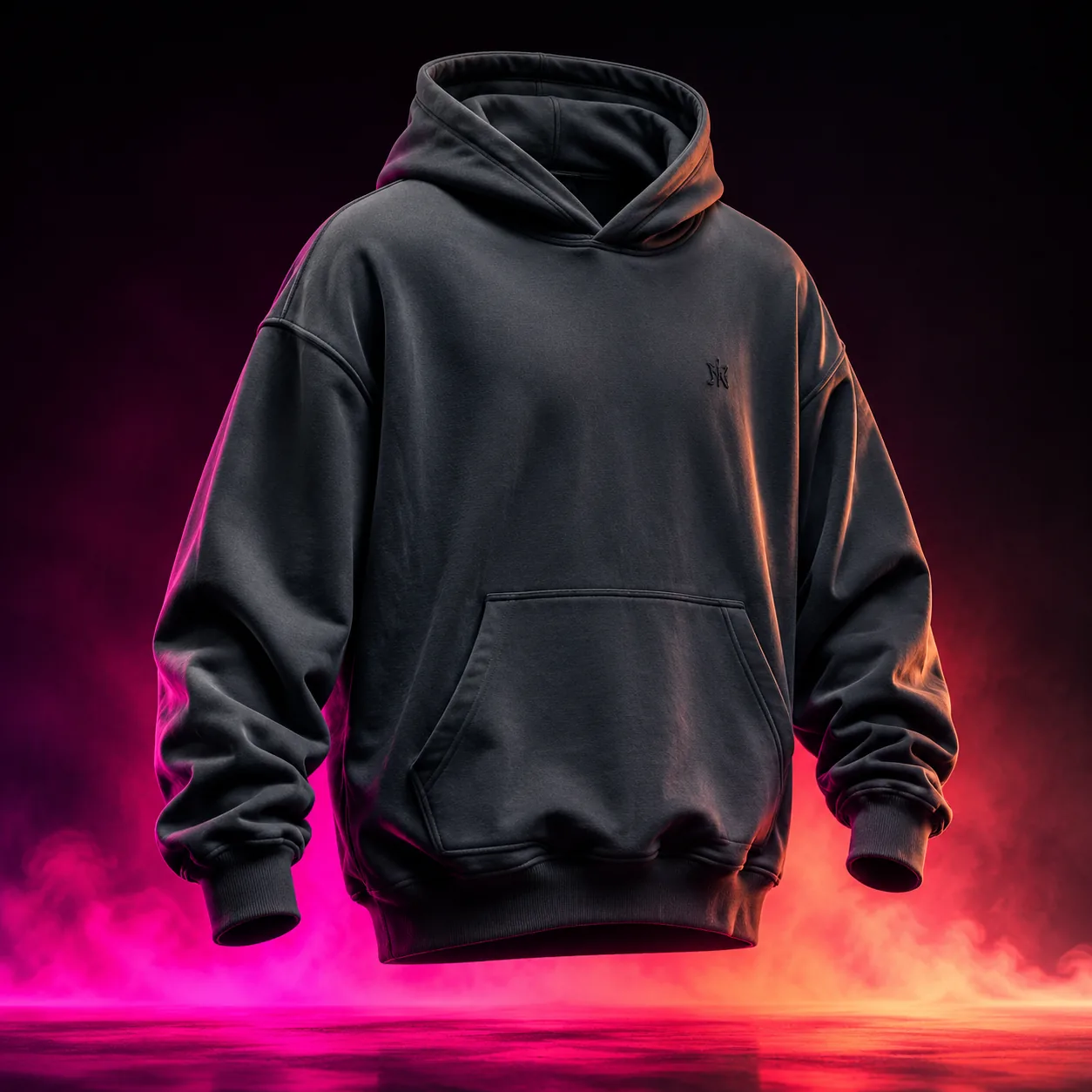 Sudadera oversize de gramaje pesado en gris grafito